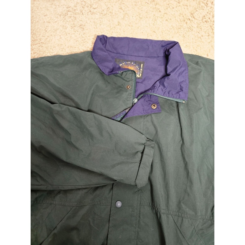 Vintage Sun Mountains Sports‎ Jacket Mens Extra Large Blue Green Windbreaker